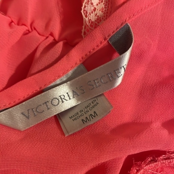 Victorias Secret women’s lingerie nightie medium top bottom gown intimate pink - Picture 5 of 8